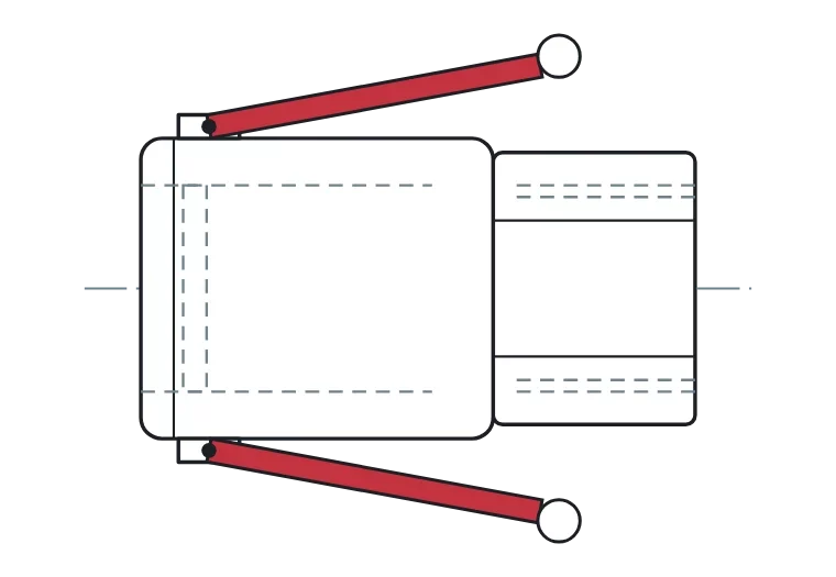 Drawing: Camlock type D, female coupler with female BSP thread
