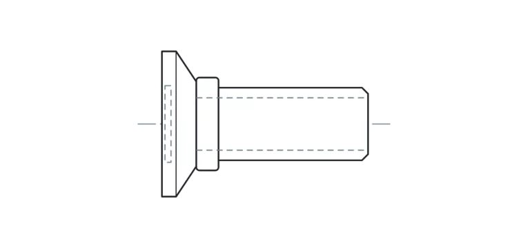 Drawing: Clamp ferrule with smooth tail and collar