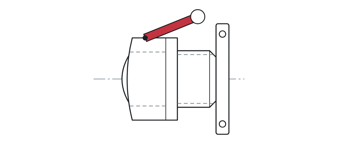 Drawing: Perrot coupling with flange
