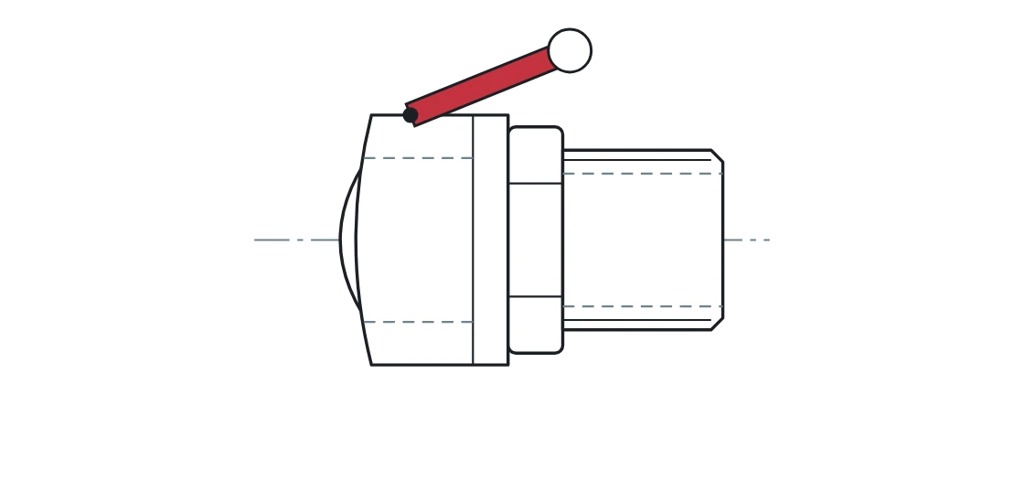 Drawing: Perrot coupling with thread
