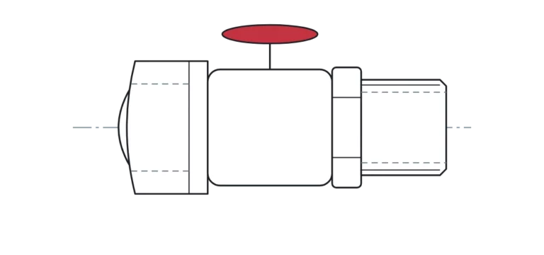 Drawing: Perrot coupling with built-in valve