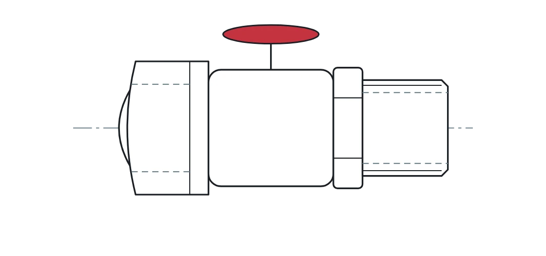 Drawing: Perrot coupling with built-in valve