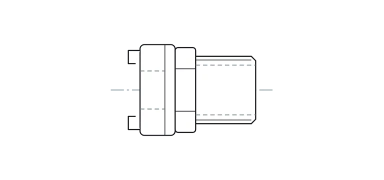 Drawing: Storz adapter with male thread