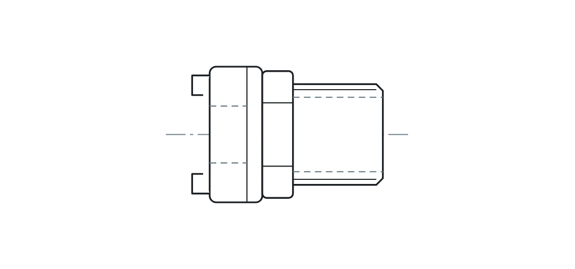Drawing: Storz adapter with male thread