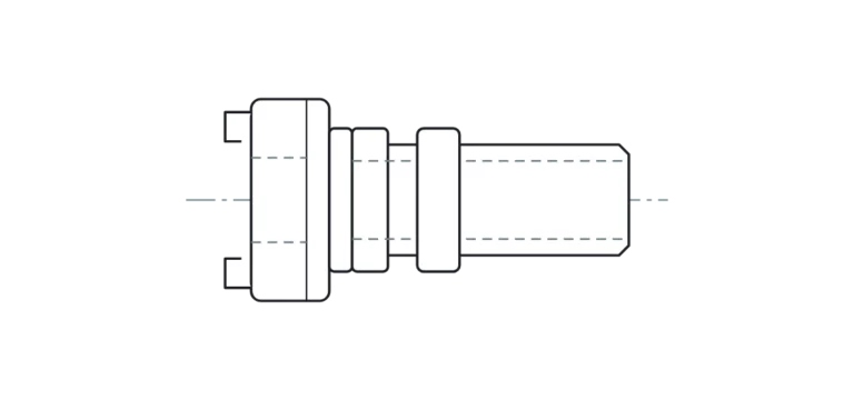Drawing: Storz coupling with safety ring and smooth tail