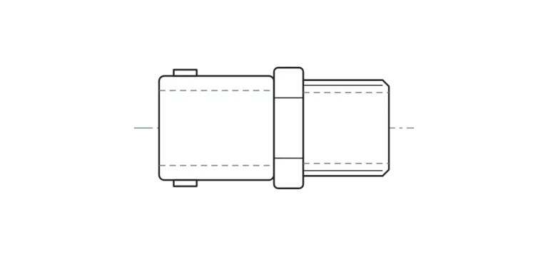 Drawing: VK adapter, stainless steel